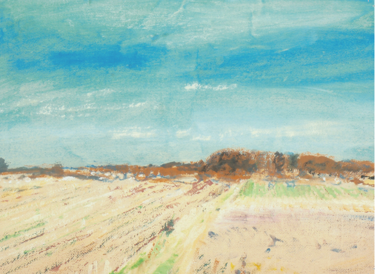 Artists on Cards Ltd SA135-for-web Ploughed fields Aldeburgh, Suffolk  