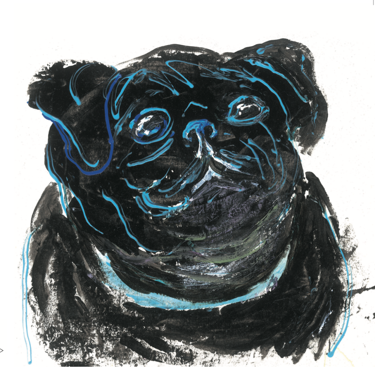 Artists on Cards Ltd SQL010-for-web Tiberius the Pug Dog  