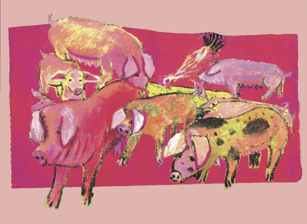 Artists on Cards Ltd SML026 Pig Gathering  